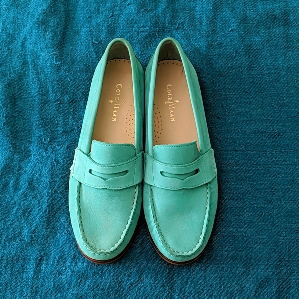 Cole Haan turquoise loafer